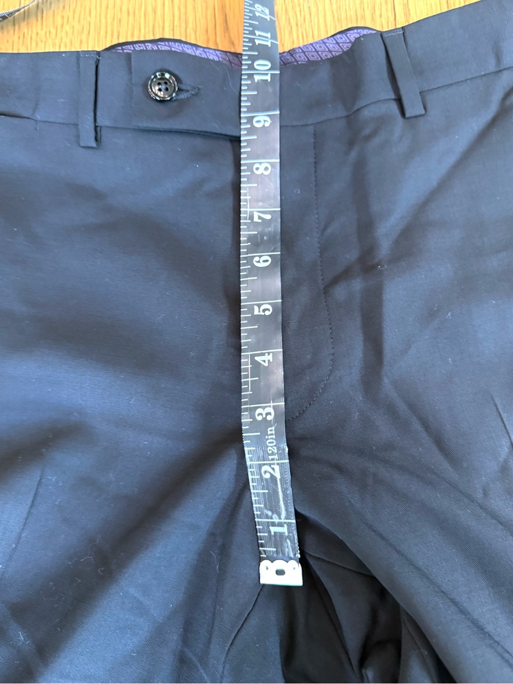 Ted Baker 100% Wool Dress Pants Raw Hem Black Tailored Trousers Men’s - Picture 2 of 10